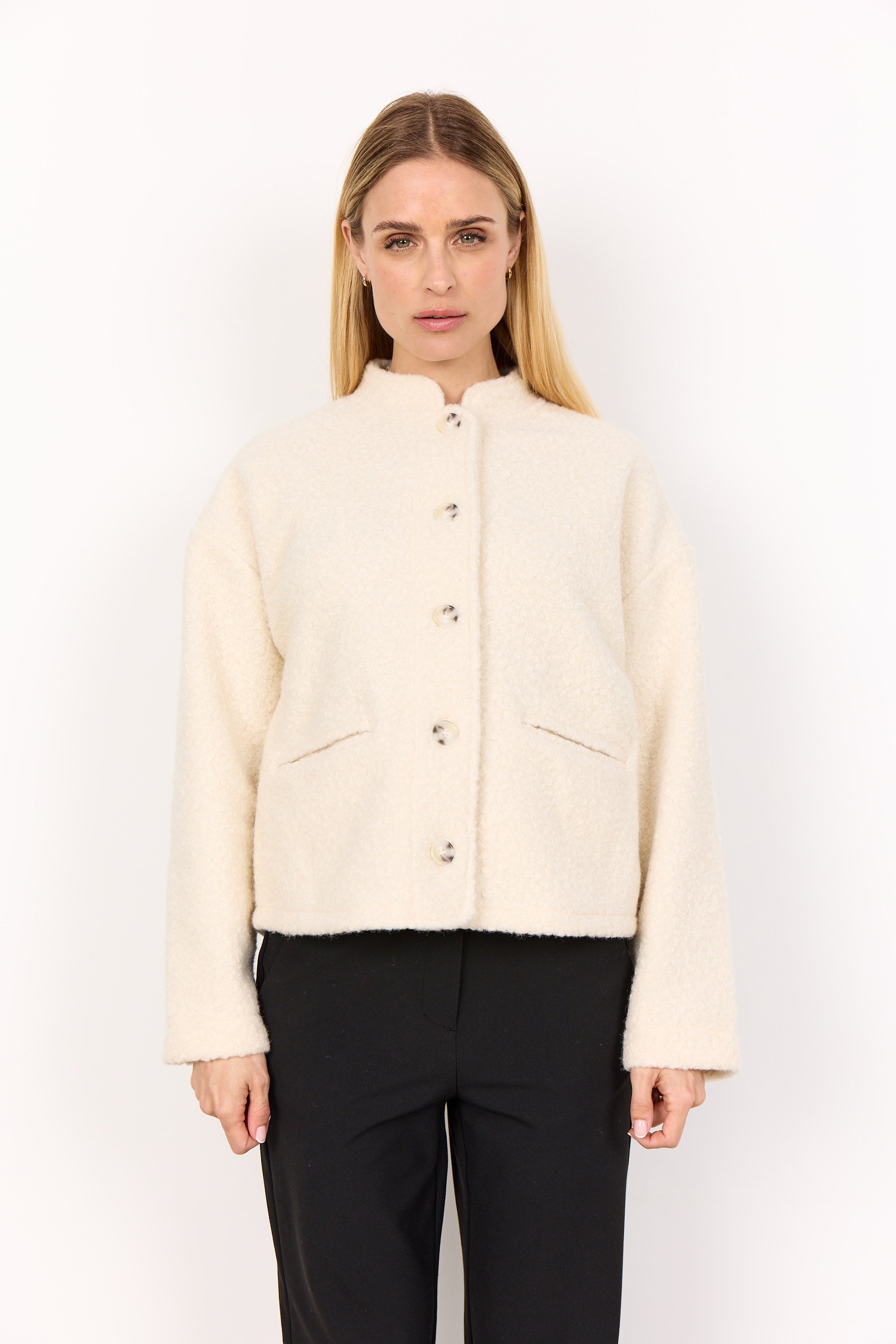 SOYA CONCEPT SHAIMA MANDARIN COLLLARED JACKET
